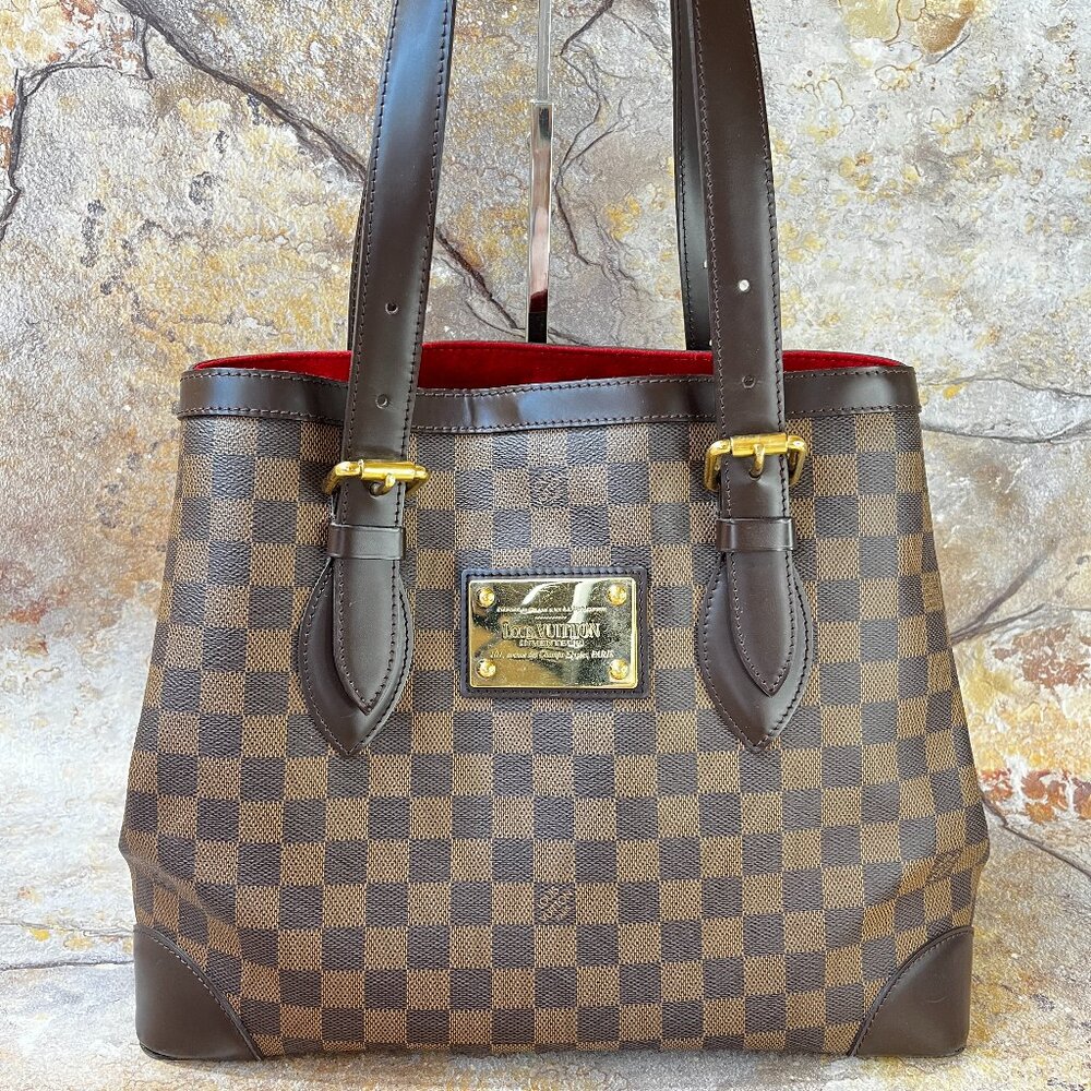 Louis Vuitton Hampstead MM Tote Bag Damier Ebene Shoulder Bag